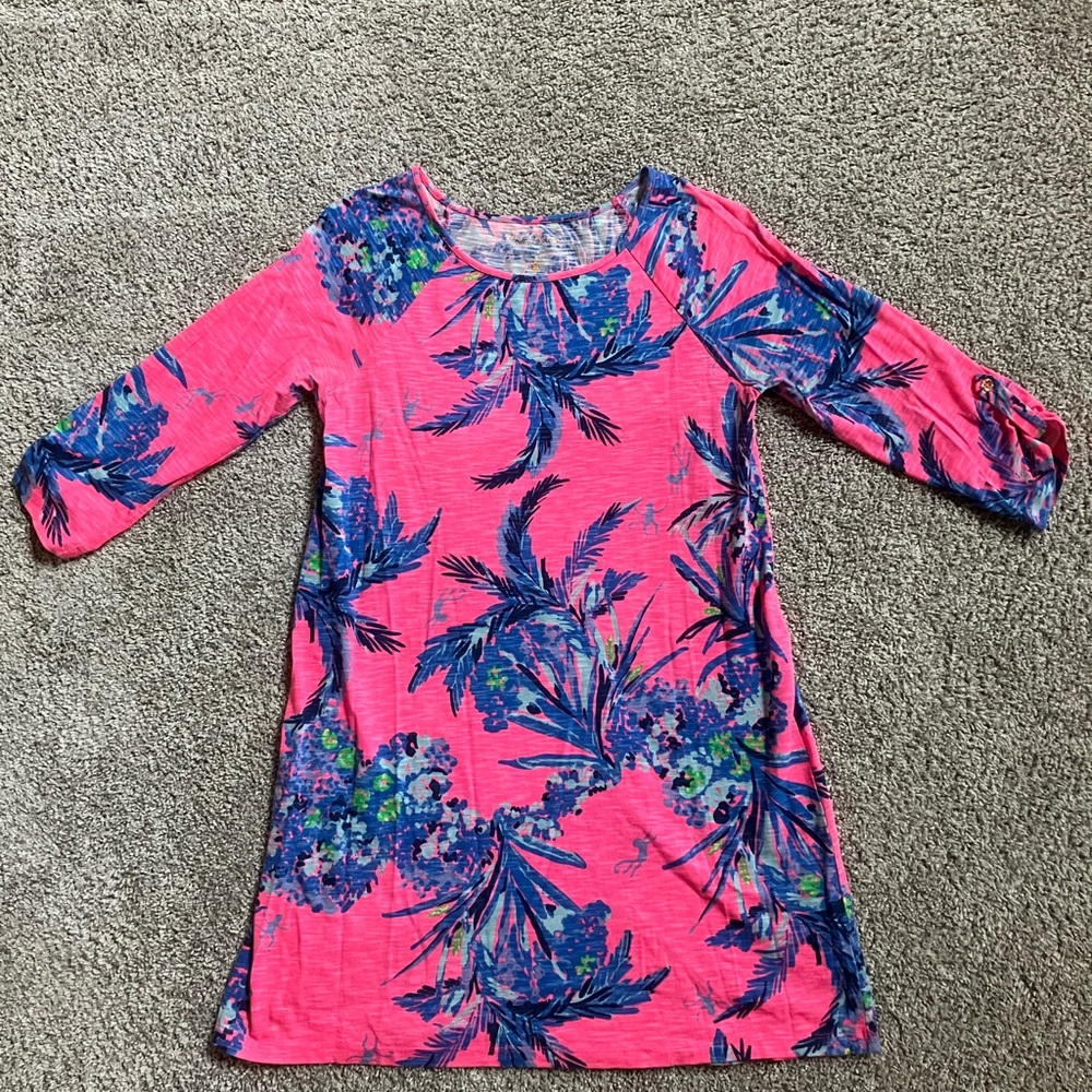 Lilly Pulitzer Surfcrest Swing Dress Tiki Pink Out on a Limb Medium